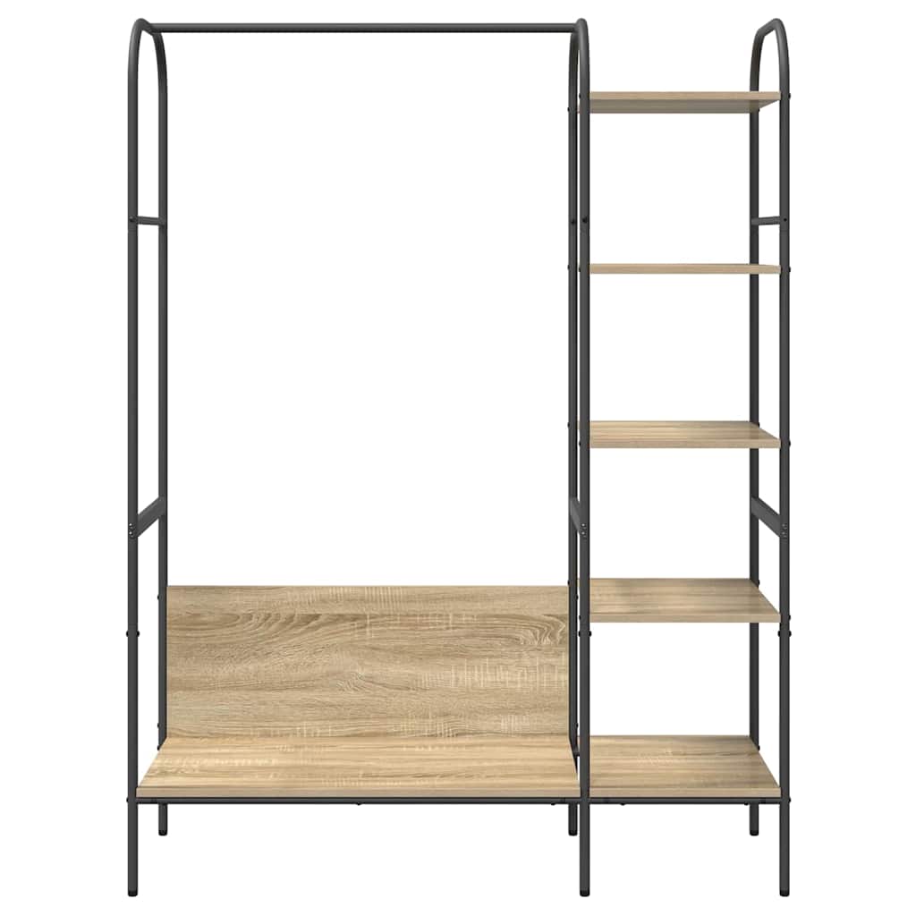 Clothing Rack with Shelf Brown 120 x 44 x 160 cm Engineered Wood