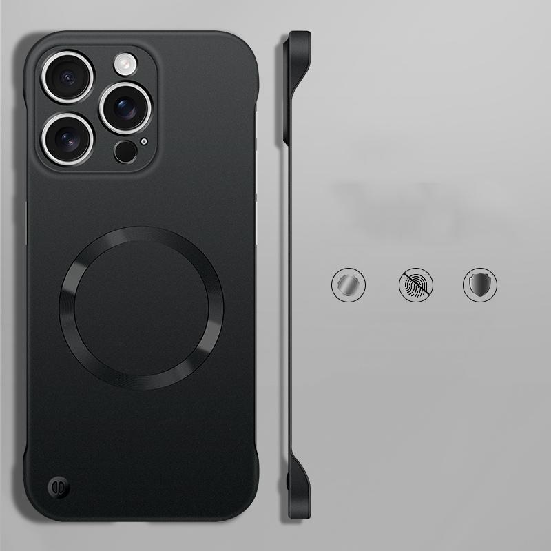Тонкий жесткий ПК для Magsafe Магнитный безрамочный чехол для iPhone 16 Pro 15 14 Plus 13 12 Pro Max Samsung S25 Ultra S24 S23 S22 Plus Матовый цветной сплошной чехол