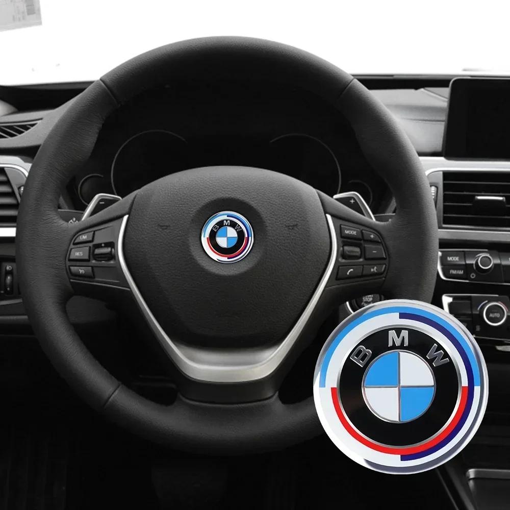 GTJK9 Car Emblem Steering Wheel Decoration Badge Sticker Logo Accessories For BMW M Logo G80 E84 F48 G01 G11 X1 X2 X3 X4 X5 X6 G07 G86