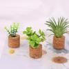 Yousheng Artificial Potted Succulents Plants Refrigerator Magnet Home Office Kitchen Locker Fridge 3D Miniature Cork Pot Fake Plants Magnetic