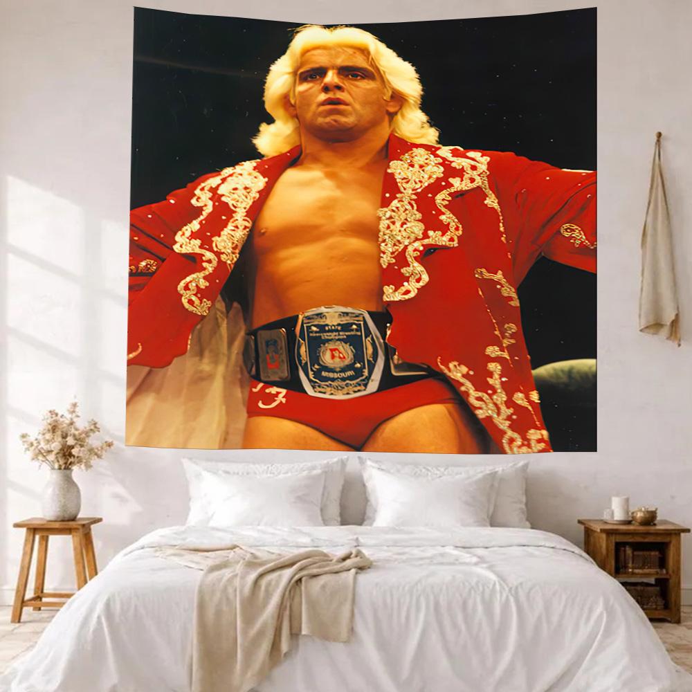 Ric Flair Wall Decor Tapestry Art For Pet Memorial Birthdaywedding Party Backdrop Family Gift