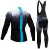 Thermal Fleece Cycling Jersey Pants Set Men Women Winter Bike Riding Gear