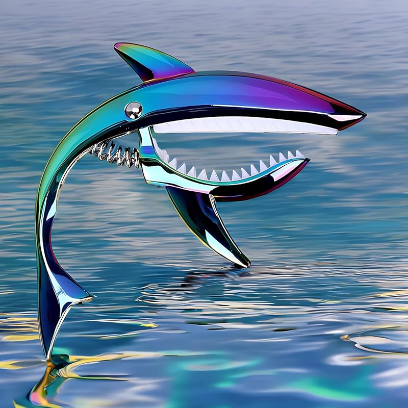 [Amazon exclusive brand] Guitar capo tasto one touch shark shark shape guitar capo acoustic guitar capo electric guitar for folk guitar ukulele High