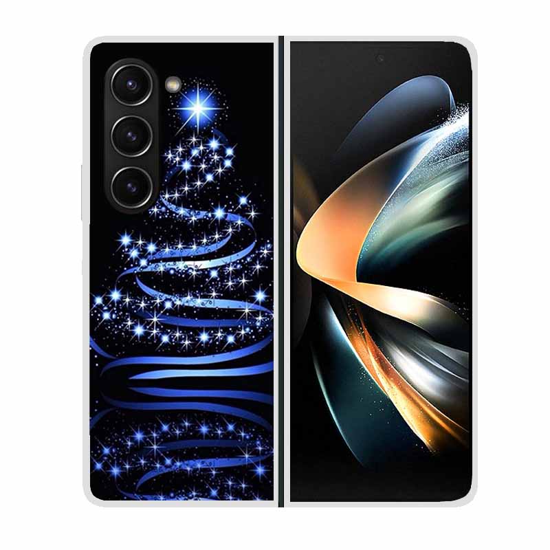 Christmas Cover For Samsung Galaxy Z Fold 5 5G Cases ZFold3 4 2 Clear Plastic Hard Back Cases For Samsung Z Fold 3 Phone Covers