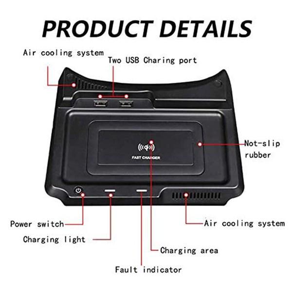 17-19 Honda CRV 15W Беспроводное автомобильное зарядное устройство для быстрой зарядки мобильных устройств