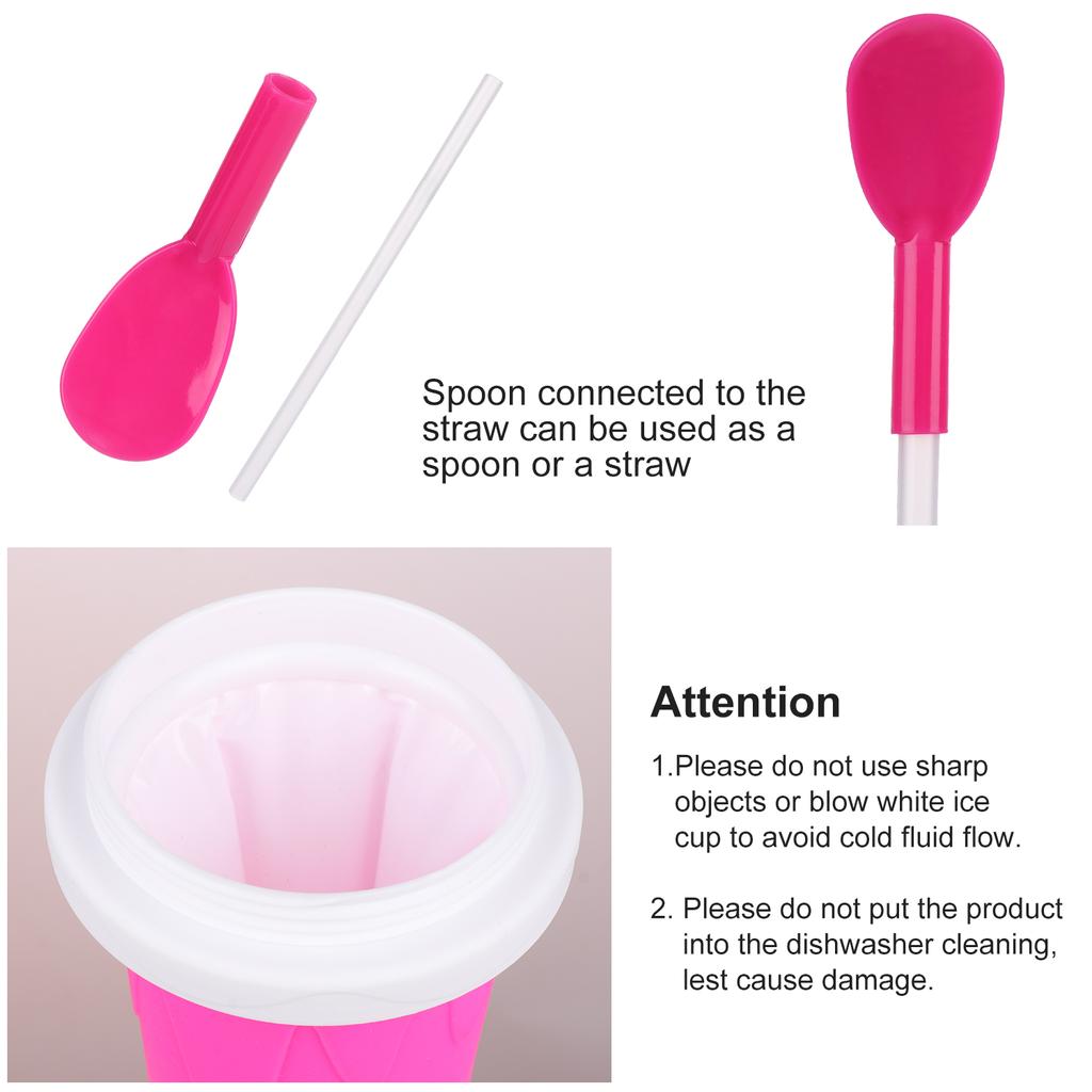 Ледяная быстрозамороженная чашка для сжатия, летняя чашка для приготовления слякоти, чашка для смузи, волшебная силиконовая чашка