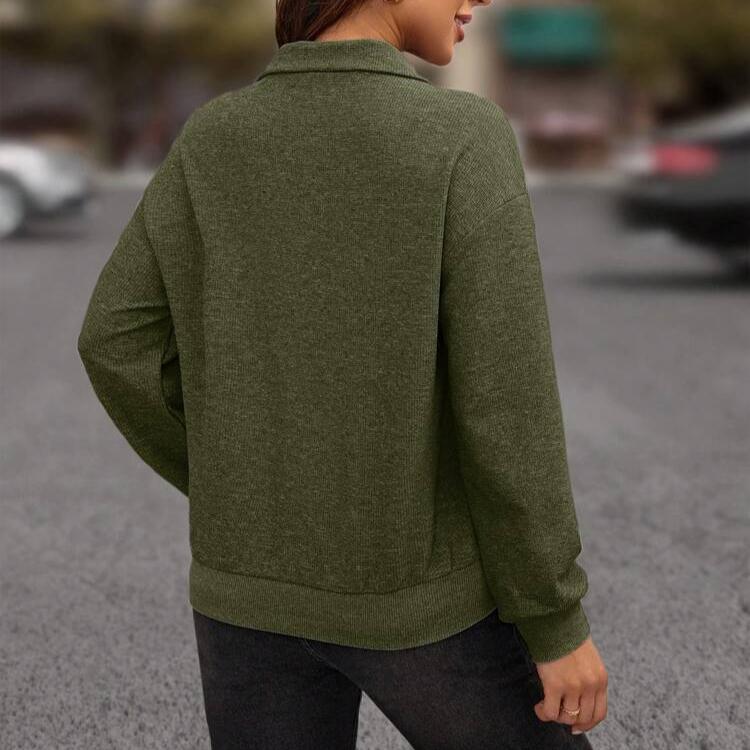 Women's Fashion Casual Fall Winter Solid Color Print Long Sleeve Pullovers & Long Sleeves