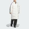 Adidas Sports Lifestyle Series Warm Ultra-Light Wear-Resistant Windproof Logo Stripe Zipper Long Duck Down Jacket Unisex Outerwear White JG5957