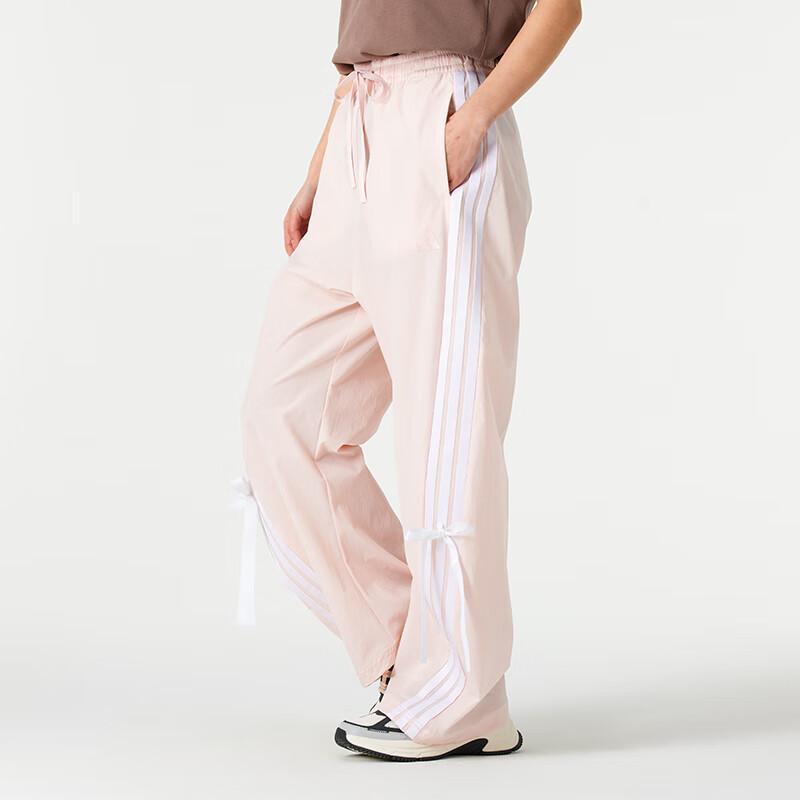 Adidas Повседневные полосатые универсальные простые трикотажные спортивные брюки женские брюки розового цвета JY7667