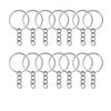 100Pcs  50Pcs Keychain Rings With Chain And 50Pcs Open Jump Rings Diy Key Chain