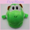Качественные плюшевые тапочки для взрослых Nintendo Super Mario Brothers Yoshi Зеленого цвета