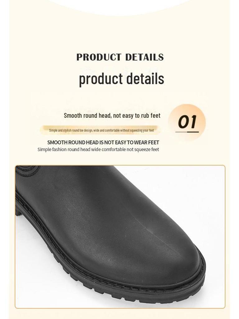 Женские модные резиновые сапоги Chelsea - нескользящие эластичные короткие сапоги Martin