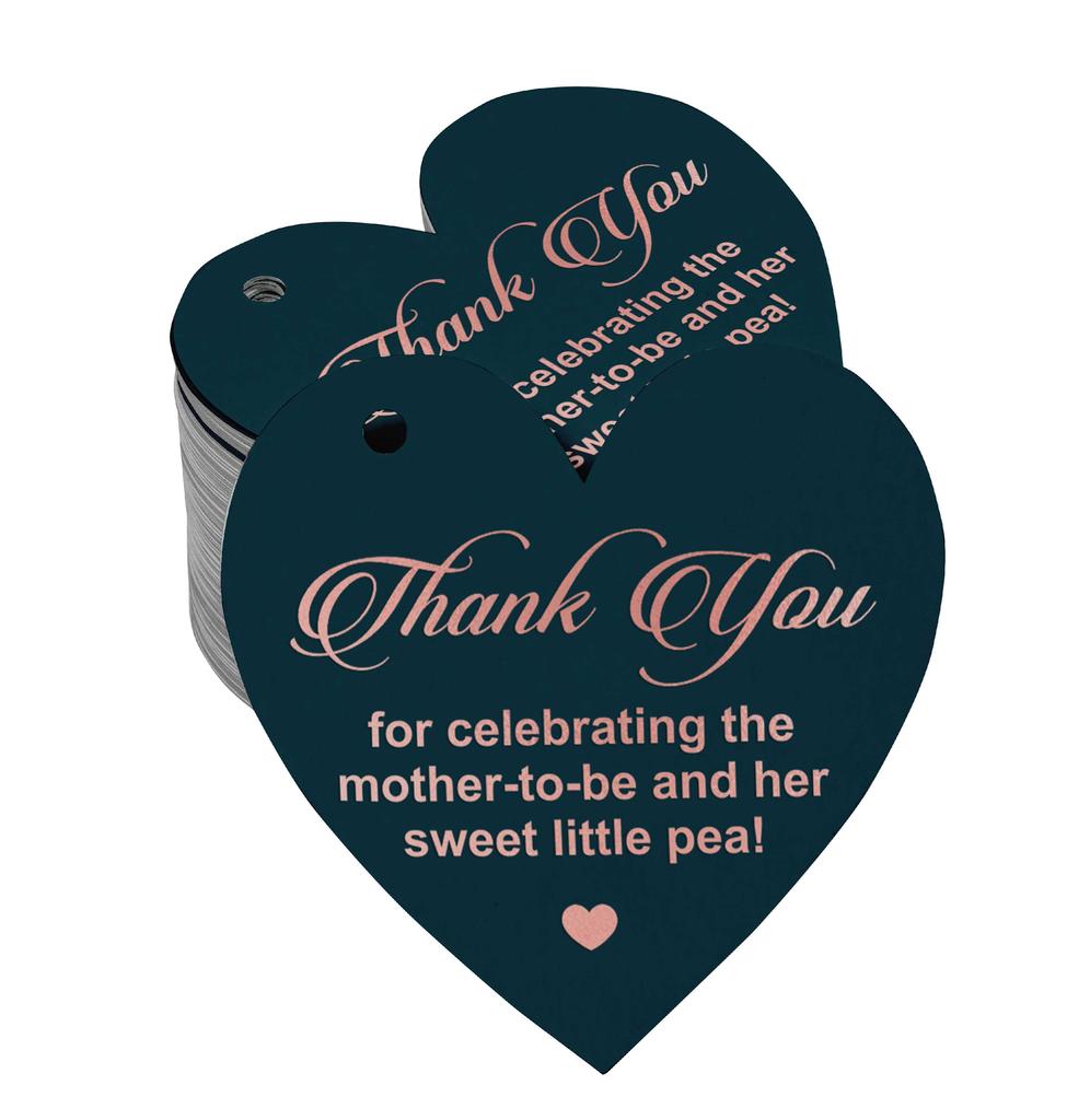 Inkdotpot 100 шт. в упаковке, спасибо за празднование дня рождения будущей мамы, бумажные бирки, поделки, настоящая серебряная фольга, подвеска