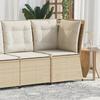 VidaXL Garden Corner Sofa with Beige Cushions Wicker, Garden Corner Sofa, Garden Corner Seat, 368986