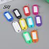 Property Management Key Tags 50Pcs Bright Colors Plastic Waterproof Writable Hotel Oil-resistant Organizer with Detachable Metal Rings Crack-resistant