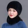 Новая меховая шапка из кролика рекс, зимняя женская зимняя теплая шапка для выхода на улицу, эластичная вязаная шапка из натуральной шерсти
