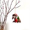 New Acrylic Flat Animal World Christmas Party Pendant Christmas Gift Keychain Bag Hanger Party Pendant Cute Keychain