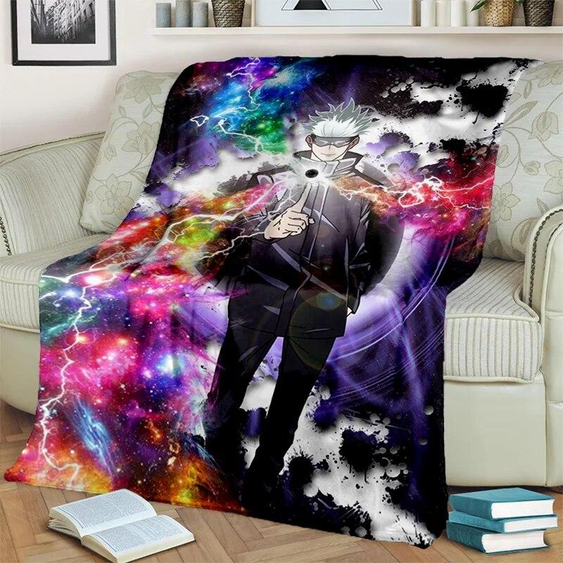 Jujutsu Kaisen Anime Itadori Yuji Blanket,Soft Throw Blanket for Home Bedroom Bed Sofa Picnic Travel Office Cover Blanket Kids