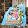 Cardcaptor Sakura Flannel Blanket Printed Warm Comfortable, For Bedrooms, Sofas, Beds, Chairs, Picnics, Travel -HE4