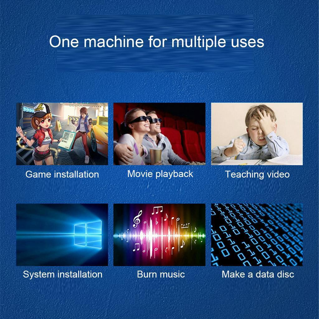 Внешний USB 3.0 DVD/CD-привод для записи и чтения CD/DVD, DVD RW оптический привод, CD/DVD ROM-плеер, для MAC OS, Windows XP/7/8/10