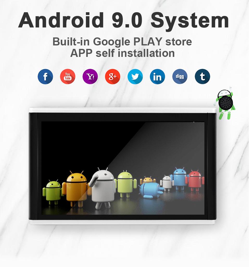 Автомобильный монитор для подголовника Android с разъемом, Автомобильное устройство развлечений для задних сидений MP5