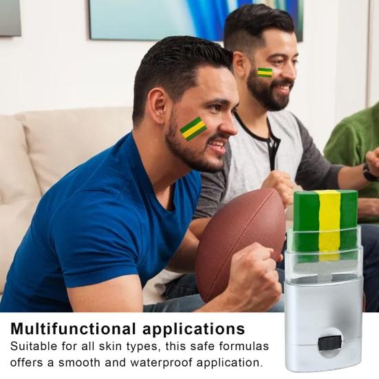 3 цвета Патриотическая краска для лица Спортсмены Любители спорта Взрослые Дети Крем для рисования лица Спортивные мероприятия Хэллоуин Косплей Вечеринка Лицо Боди-Арт Косметика