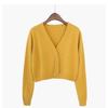 Women's V-neck Knitted Cardigans Sweater Female Casual All-match Short Cardigans Korean Style Sweater
