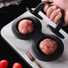 Easy To Clean Manual Hamburger Meat Press Non Stick Detachable Patty Maker Double Hole Patty Press Mold Beef