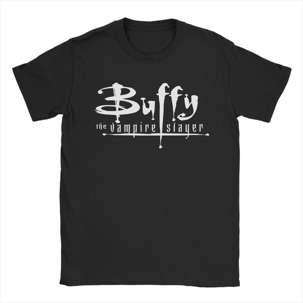 Buffy the Vampire Slayer Collage  T Shirts Men Women's Cotton Novelty T-Shirt Round Neck  Tees Short Sleeve Clothing Plus Size