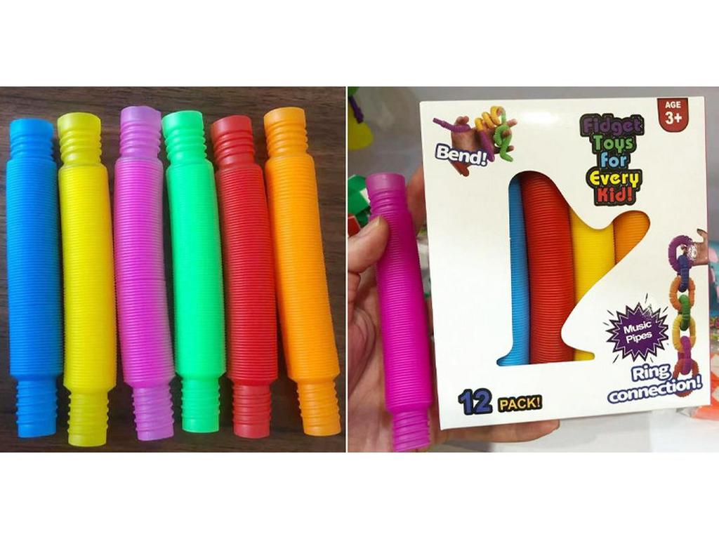 Трансграничный Poptube Гофрированный DIY Телескопический Набор Игрушек