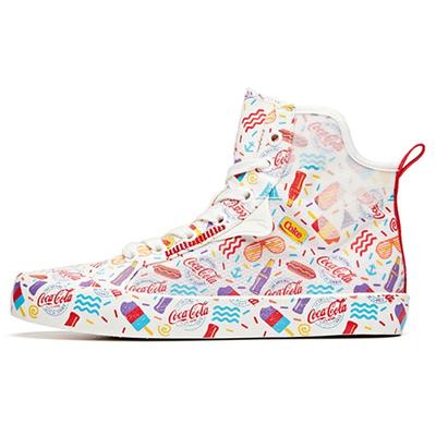 Life Series Coca-Cola Collaboration дышащие прочные высокие парусиновые туфли женские кроссовки белые красные 122028656-8