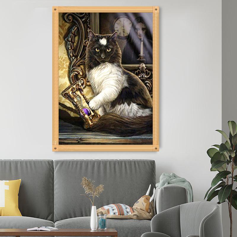 5D алмазная живопись полный алмаз Diy круглый алмаз Хэллоуин животное ручная работа Алмазная вышивка мозаика украшение дома подарок