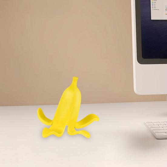 Держатель для телефона в виде банановой кожуры 3D-печатная подставка для мобильного телефона на стол Креативное настольное украшение в форме банановой кожуры Подарки для семьи и друзей