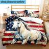 Ethereal Horse In Storm 3pcs Bedding,Including 1pc Duvet Cover And 2pcs Pillowcases Perfect for Christmas,Ideal for Bedroom, Dormitory