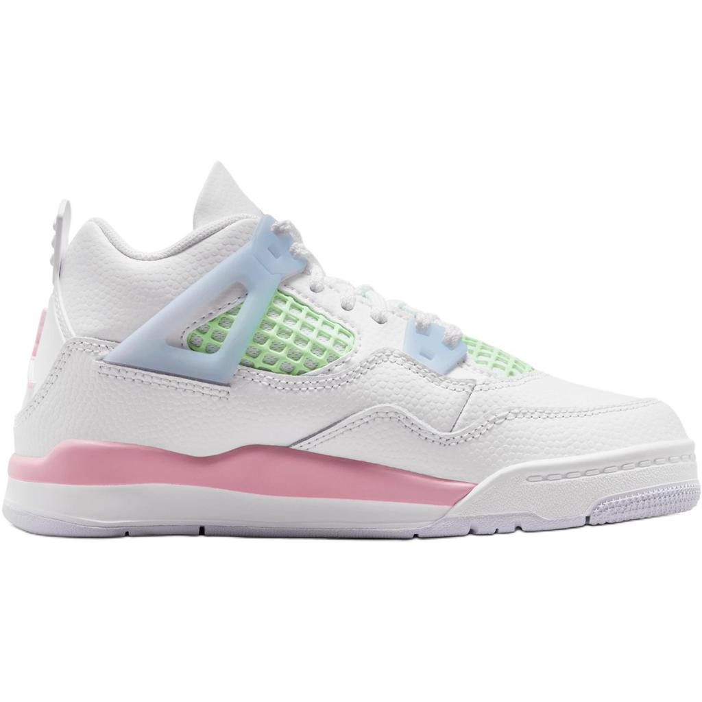 Air Jordan 4 Retro PS День Святого Валентина Детские Кроссовки Белый Средне-Мягкий Розовый Половина Синего IB7069-100