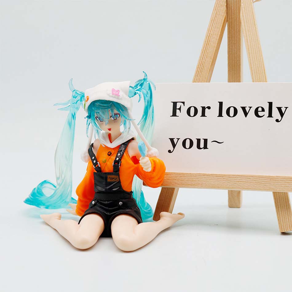 В наличии Колпачок-стоппер для лапши Hatsune Miku -Версия с леденцом- ПВХ 15 см Аниме Фигурки Действия Модель Коллекция Игрушка