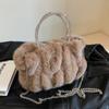 Женская сумка через плечо из искусственного меха, плюшевая, новая сумка через плечо, роскошные модные вечерние сумки