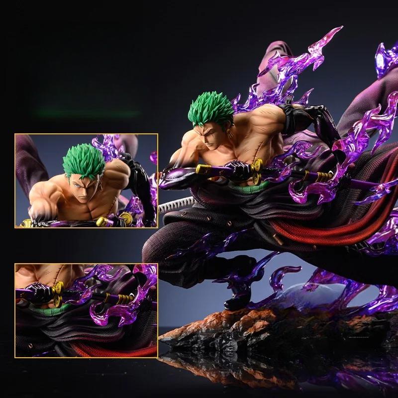 One Piece Zoro Figure Cool Large Anime Statue Collectible Model Ornament Roronoa Zoro Teenager Gift