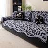 1 шт. Новый леопардовый жаккардовый шенилловый диванный коврик – Нескользящее диванное полотенце неправильной формы Всесезонный чехол для дивана Мебель Домашний декор
