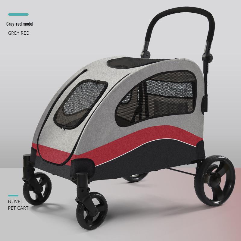 Lightweight, Foldable Pet Stroller for Medium & Large Cats and Dogs, Supports Up To 120 Lbs.