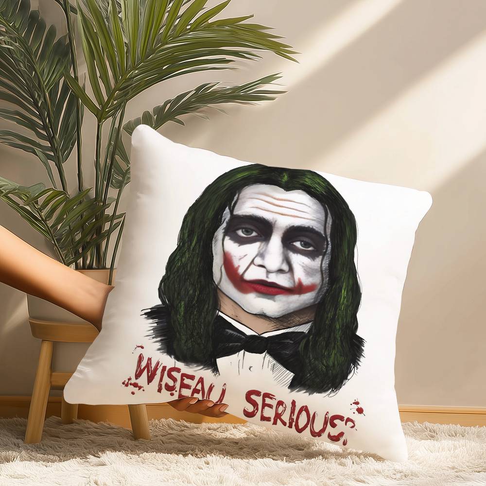 Наволочка для подушки Room T-Tommy Wiseau, короткий плюш, с принтом, квадратные чехлы для декора подушек на диван, домашний декор
