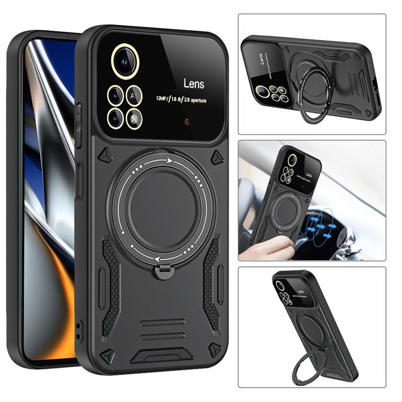 Для Poco X4 Pro 5G чехол магнитное кольцо бронированные чехлы для телефонов Poko Little X4 X 4 Pro X4pro Pocox4pro защита камеры задняя крышка