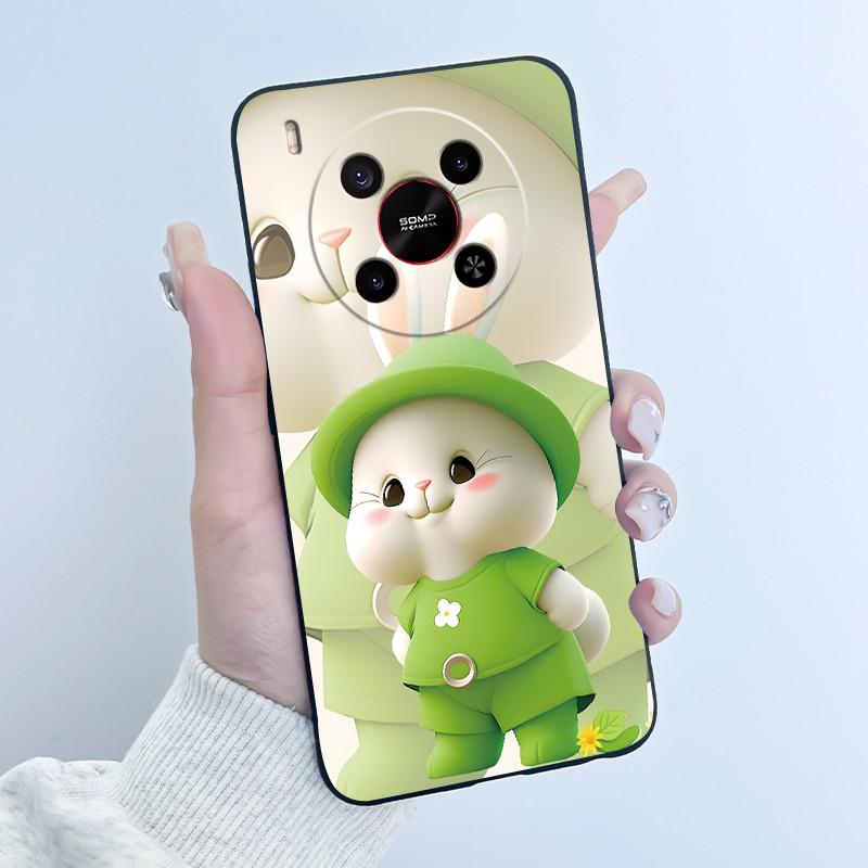Чехол для телефона ZTE Blade V70 Max / Nubia V70 Max, Черный, Мягкий Силикон, Ударопрочный, Роскошный, Милый, Любовь, Кролик, Забавный Чехол