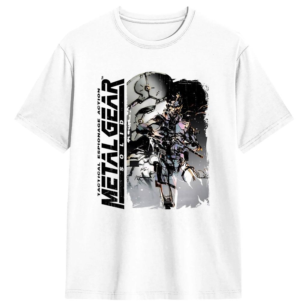 Mens TShirt Snake Metal Gear Solid Unique Pure Cotton Tees Short Sleeve T Shirts Crew Neck Tops Printed