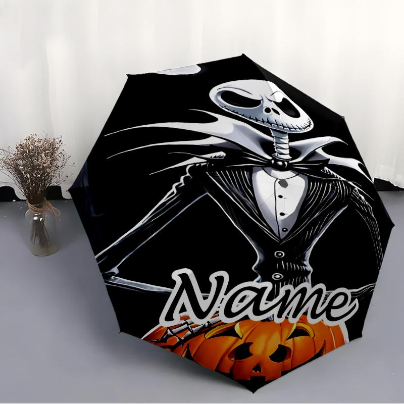 Personalized Name J-Jack Print Umbrella - Automatic Open/Close, Eight-Rib Durable Frame, Automatic Folding Umbrella