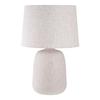 Table Lamp - EBUY24 - Modern - Beige Ceramic - Fabric Lampshade - 150 Cm Cable