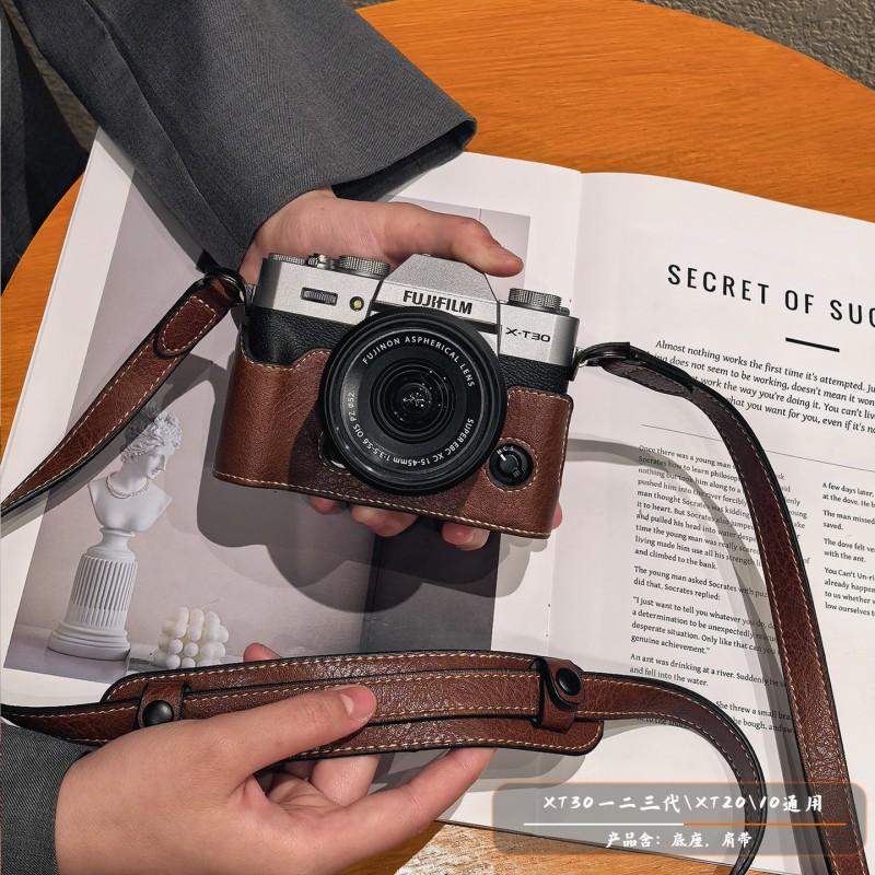 PU Camera Shoulder Bag Fujifilm X-T30 III XS20 X-T50 X-T5 X100VI With Adjustable Padded Strap Cartoon Design
