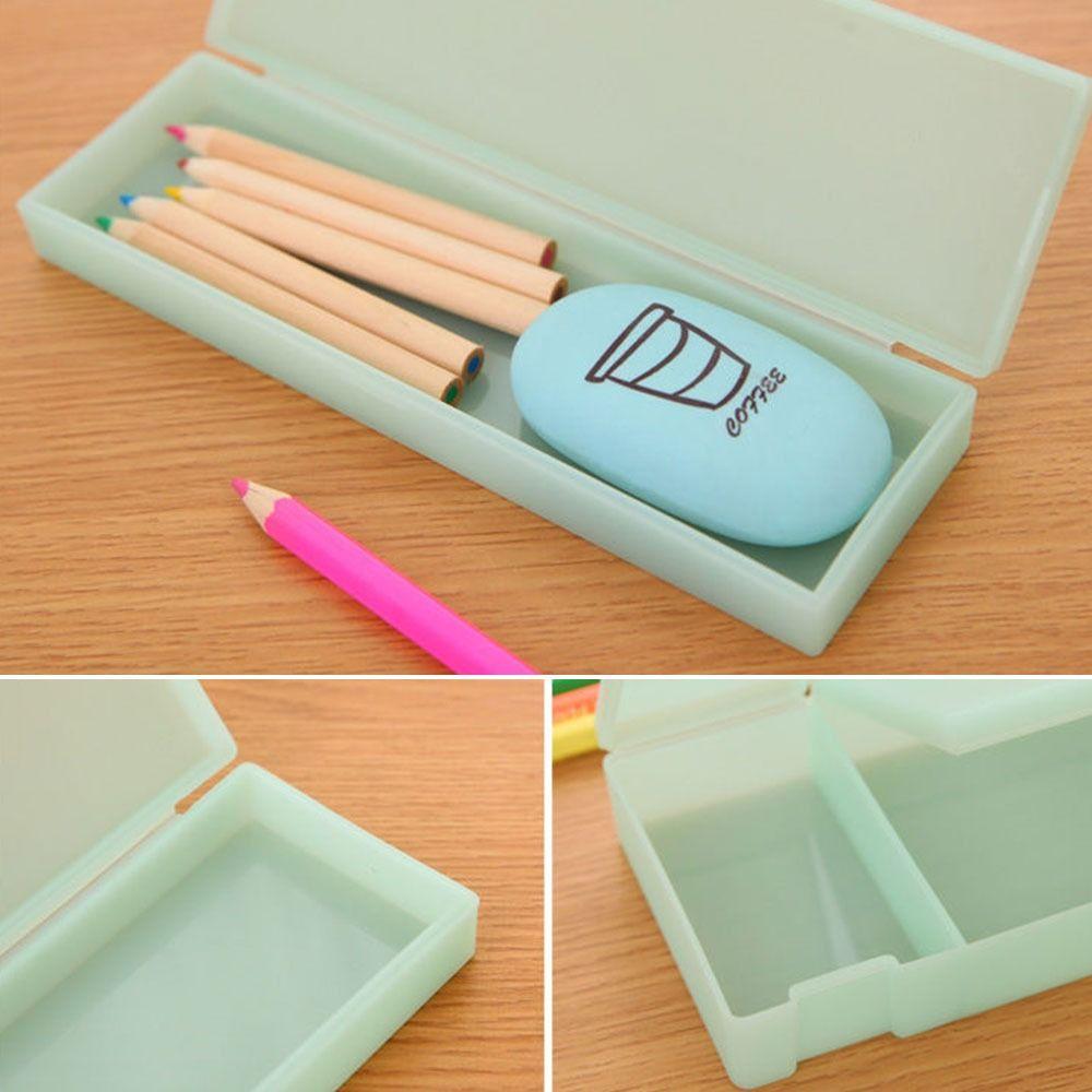 Frosted Pencil Case Non-toxic Stationery Box Simple Pencil Box  for School
