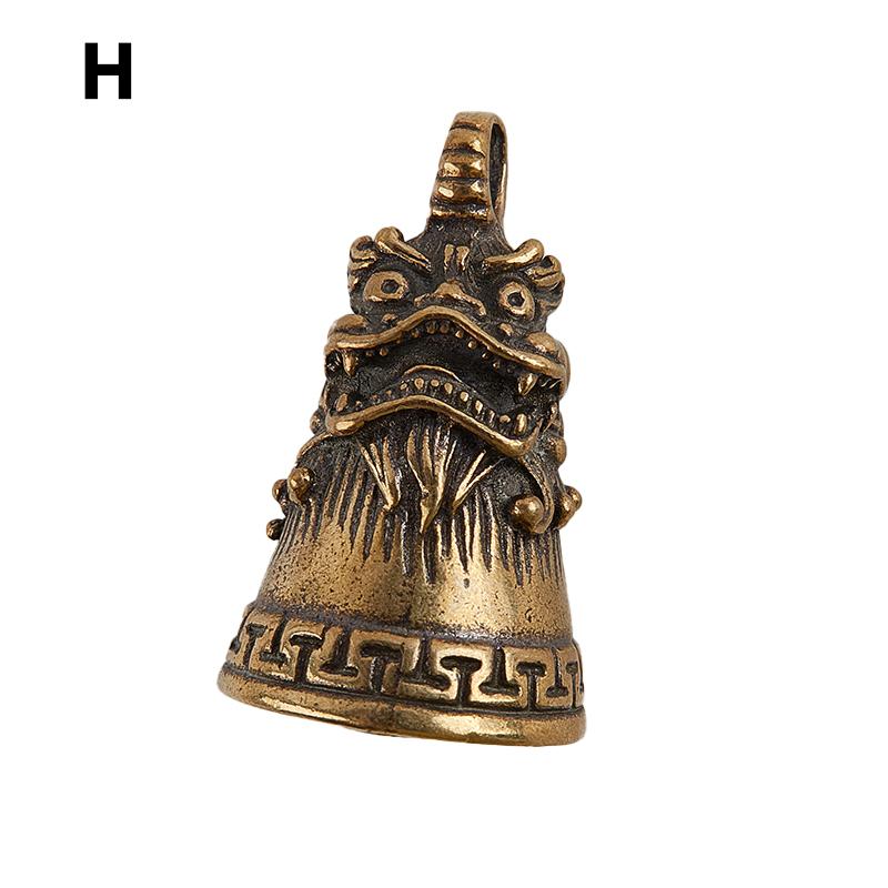 Шестисимвольный латунный колокольчик, латунный кулон-горлянка, брелок, латунный кулон