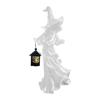 Halloween Black White Witch With Led Lantern Decorate Gift Resin Statues Figurines For Halloween Home Office Decor